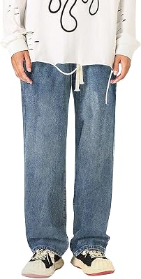 Straight Leg Jeans for Men Mens Autumn Winter Casual Pant Sports Pants with Pocket Fashion Long Pants Jeans