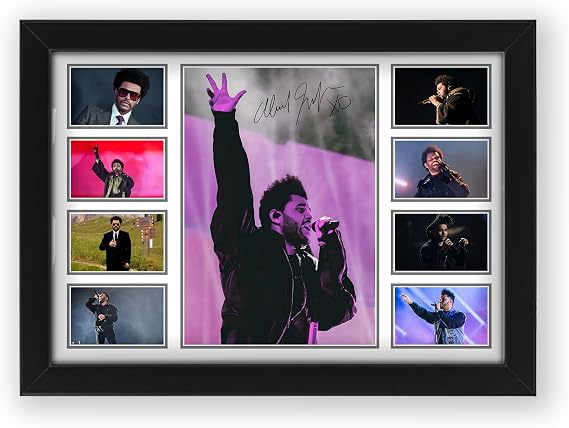AllStarMedia Tribute to The Weeknd Inspired Poster Print – Limited Edition Fan Art Gift | Music Wall Art | A3 Framed (30x40cm)