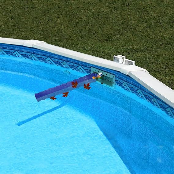Pool Skimmer,Automatic Pool Leaf Skimmer,Directs Debris Into Your Skimmer,Work with Most Skimmer Systems on Above-Ground and in-ground Pools,6.7 Inches to 4 Inches (Blue)