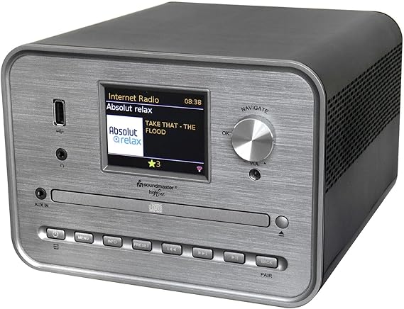 Soundmaster ICD1050SW Compact Stereo System – Internet Radio, DAB+/FM, CD Player, Bluetooth, Wi-Fi Streaming, USB MP3 Playback, App Control, Colour Display & Alarm Clock
