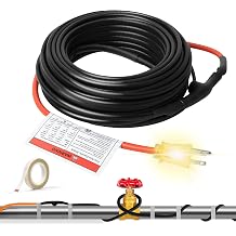 TDSF 120-feet Self Regulating Pre-assembled Pipe Heating Cable 120V
