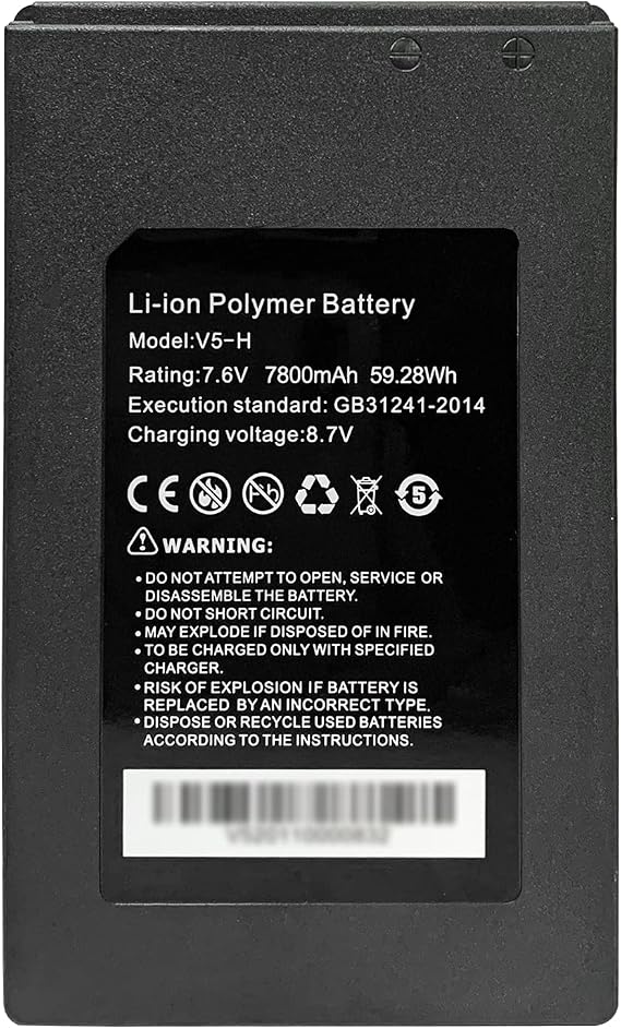 Rsrteng V5-H 7800mAh Battery for CCTV Tester 7.6V 59.28Wh Rechargeable Lithium-ion Polymer Battery Spare Battery Compatible with IPC-9800plus+ serise, IPC-9800 Pro Series and X7 serise Camera Tester