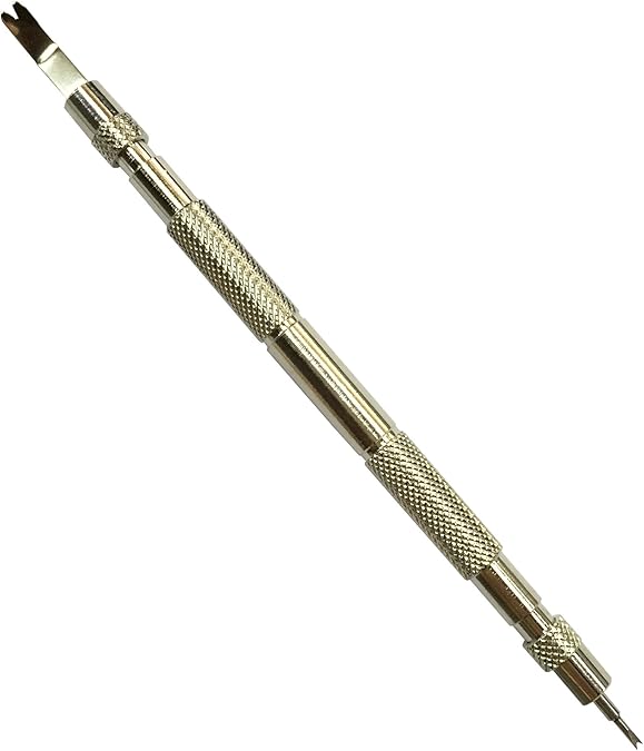 Bergeon 6111 Watch Spring Bar Tool - Long Stainless Steel Handle with Replaceable Chuck Braced Multi Function Tool Ends
