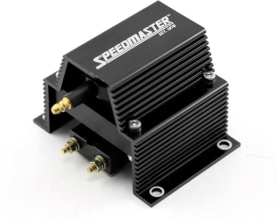 Speedmaster PCE382.1007.04 Universal 12V High Output External Male E-Core Ignition Coil - Black