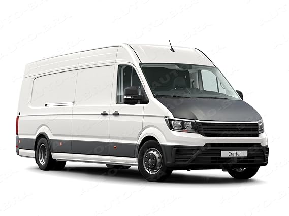 AB3-00432 Full Hood Bra Front End Nose Mask Compatible with VW Volkswagen Crafter - Man TGE Since 2017 Bonnet Bra STONEGUARD Protector Tuning