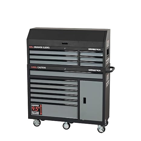 52 in. 13-Drawer + 1 Door Tool Chest and Rolling Cabinet Combo