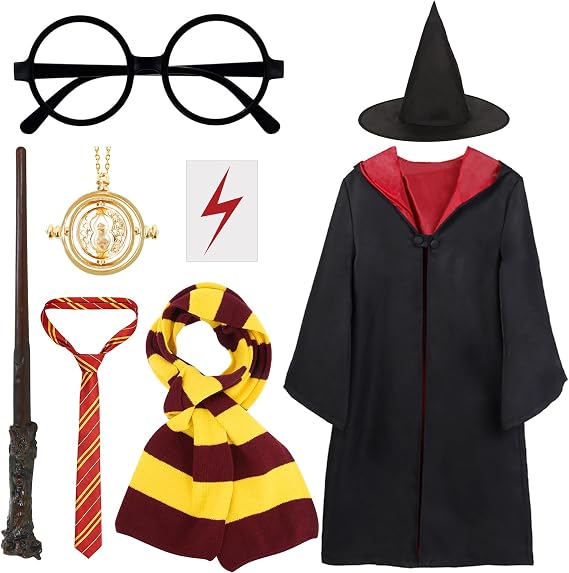 Halloween Costumes, Wizard Costume, 8 Piece Set Adult Wizard Outfit