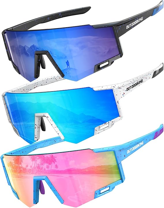 3 Pack Kids Sunglasses for Boys Girls Ages 4-16, Youth Baseball Sunglasses UV400 Lightweight Durable Sports