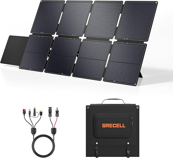 GRECELL 240W Portable Solar Panel for Power Station, Ultra Light Foldable