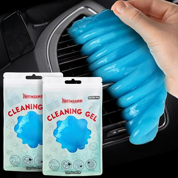 YOPINSAND Car Cleaning Gel, 2 Pack Car Cleaning Putty, Universal Auto Deatiling Tools, Reusable Interior Cleaner for Car Keyboard Air Vent, Car Slime Cleaner Dust Cleaning Gel
