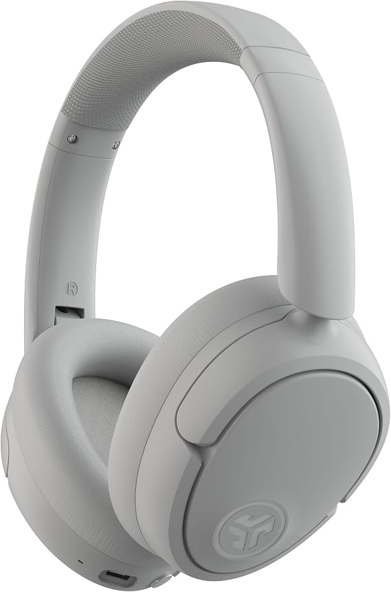 JLab JBuds LUX ANC Headphones - Over Ear Bluetooth with Mic, White