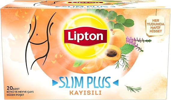 Lipton Slim Plus Kayısılı Bitki Meyve Çayı, 20'li