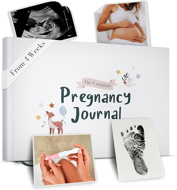 Pregnancy Journal and Memory Book Gift – Pregnancy Diary for Expecting New Mums - Includes Calendar, Scrapbook, Checklist and Organiser (Baby Animals)