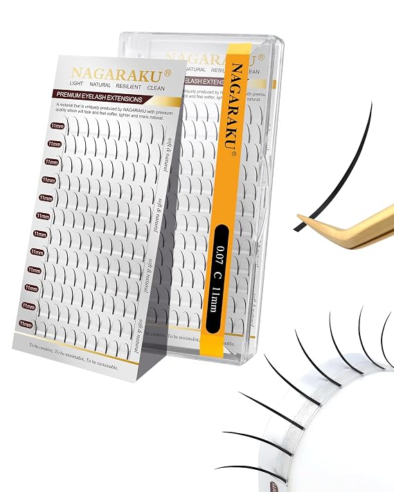 NAGARAKU Fairy Spikes Eyelash Extensions 0.07mm C Curl 11mm