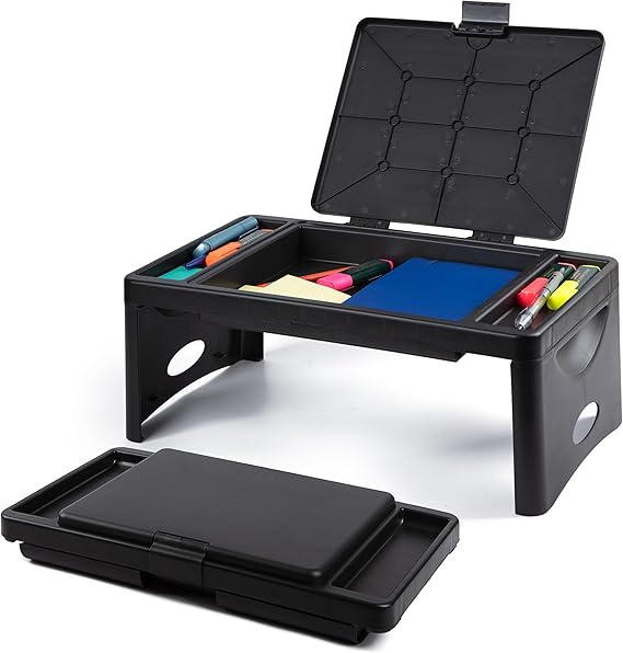 Loddie Doddie Lap Desk, Folding Desk, Bed Table, Black, 9.75"x12"