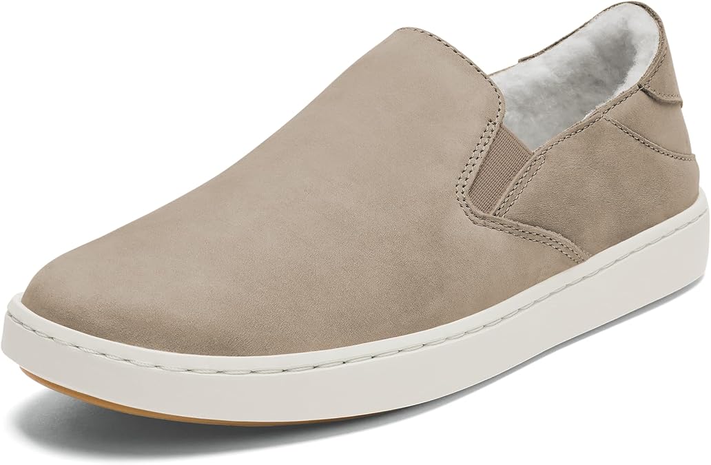 OluKai Pehuea Cozy Women's Leather Slip-On Shoes, Easy On & Off Design