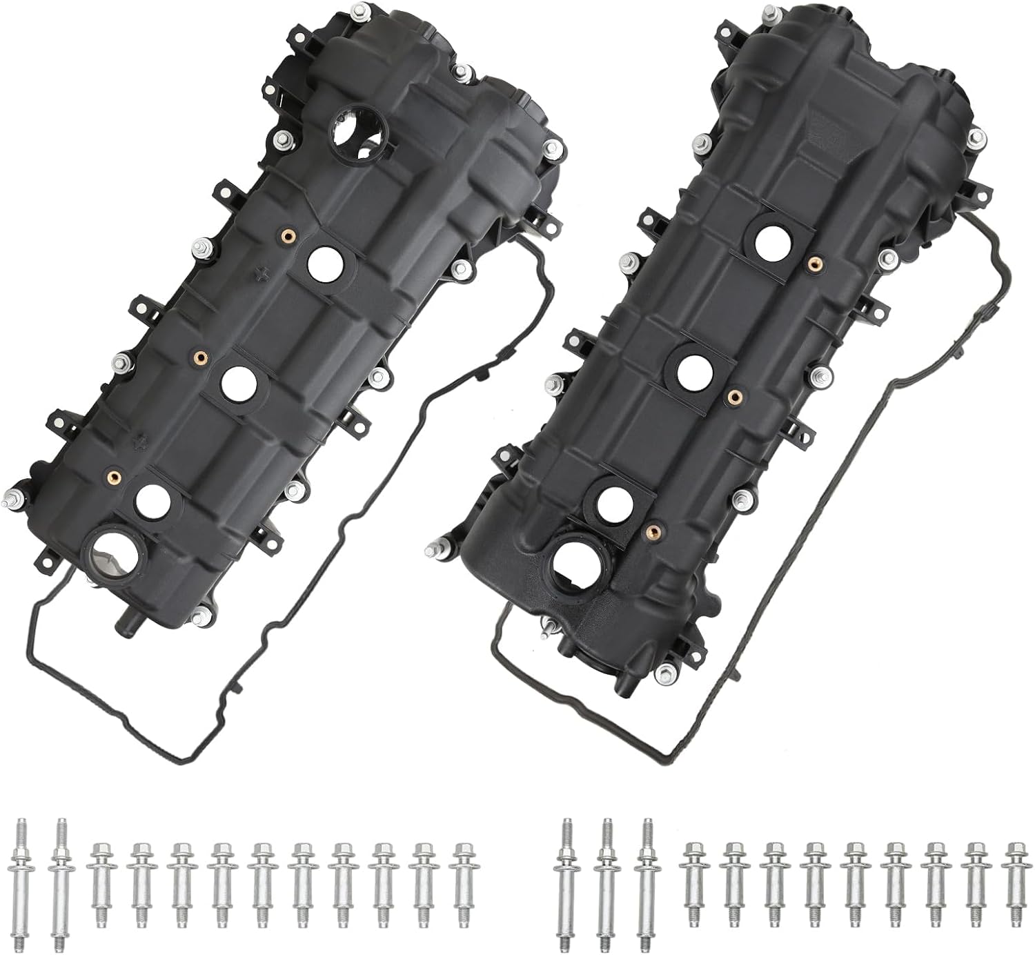 MITZONE Valve Covers compatible with 2011-2020 Dodge Chrysler Jeep RAM 3.6L V6 Grand Cherokee Wrangler Journey Grand Caravan Town Country 1500 Replaces 5184068AN 5184069AN