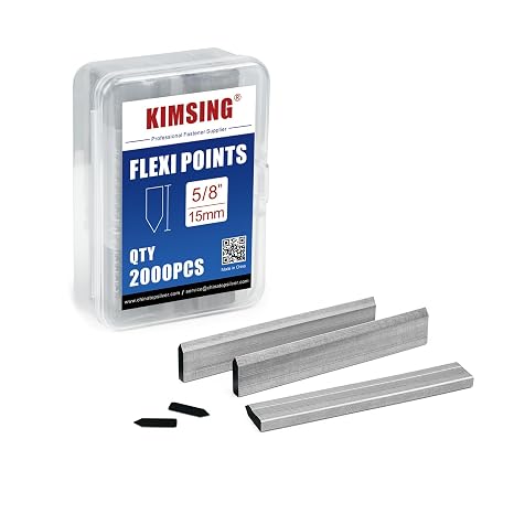 KIMSING 5/8" (15mm) Flexible Points - 2000 PCS Frame Point Nails