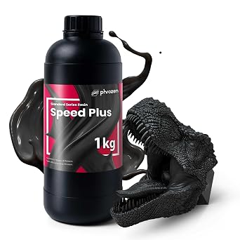 phrozen 3D Printer Rapid Resin [Speed Plus Black], 405nm LCD UV-Curing Photopolymer Resin, Ultra Fast Printing, Low Shrinkage, Enhanced Precision, Low Odor, Non-Brittle, Easy to Print (1KG)