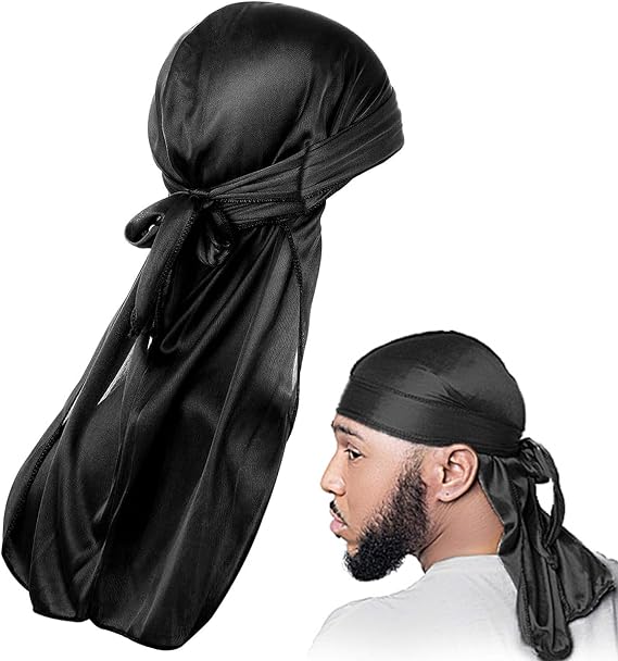1 Pcs Silky Durag – Silk Du Rags for Men, Smooth and Comfortable Hair Protection, Ideal for Waves, Braids, and Curls