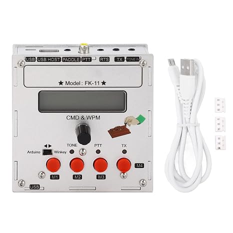 K3NG Keyer Tool, Aluminum Alloy K3NG Keyer Open Source CW Morse Code, Morse Code K3NG Keyer, K3NG Keyer Module for LCD Display Keyboard