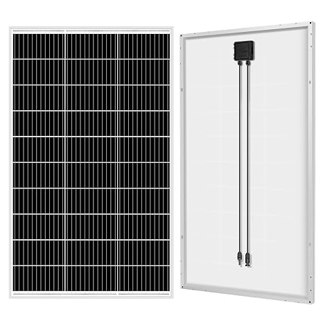 DOKIO 150W Solarpanel Gehärtetes Solarglas (ROBUST UND LANGLEBIG) Mono (EFFIZIENT) Einfache Installation mit vorgebohrtem Loch ideal zum Aufladen von 12V Batterien Wohnmobil Camping Gartenhaus