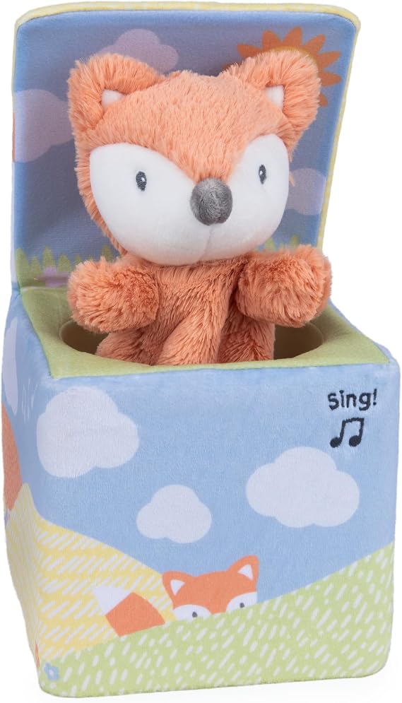 GUND Baby Fox in a Box, Animated Plush Activity Toy for Babies and Infants | Musical Sensory Toy Teaches Cause and Effect, Promotes Self-Soothing and Encourages Tactile Play with Soft Plush Fabrics