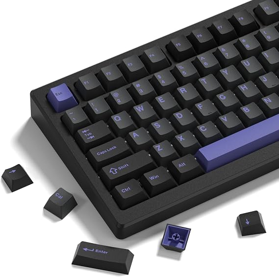 Womier Double Shot PBT Keycaps Set 138 Keys Custom for Mechanical Keyboard