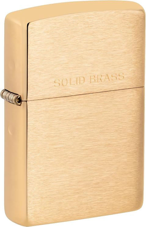 Zippo Classic Brushed Solid Brass Pocket Lighter