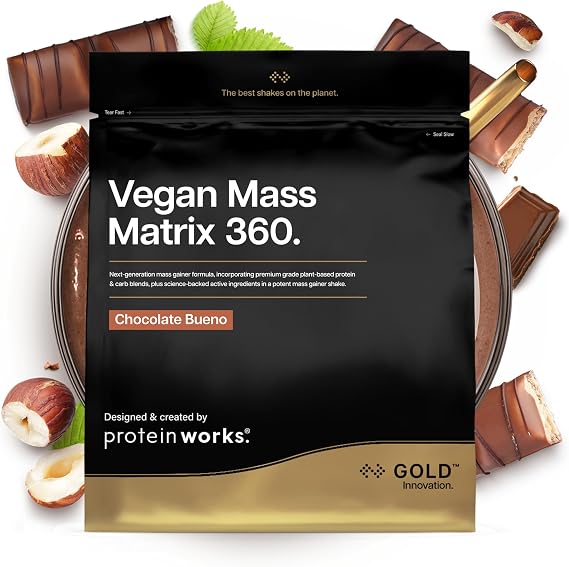 Protein Works | Vegan Mass Matrix 360 - Gold, Chocolate Bueno, 2kg