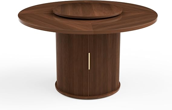 55-inch Round Dining Table for 6 (Walnut)