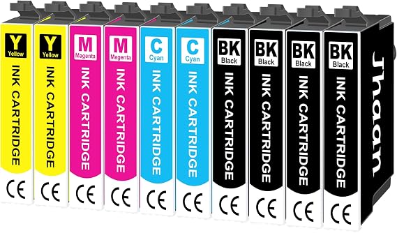 Printer Cartridges Compatible with Epson XP 2205 XP 3200 XP 4205 Cartridges Compatible for Expression Home XP-2205 XP-3200 XP-3205 XP-4200 XP-4205 XP-2200 Workforce WF-2910 WF-2930 WF-2950 (10-Pack)