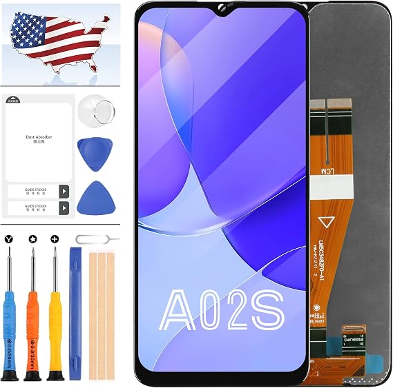 for Samsung A02S Screen Replacement for Samsung Galaxy A02S LCD A025 A025U A025A A025V A025G Display Touch Screen Digitizer Assembly 6.5" US Version +Tools (Not Fit A02 A022)