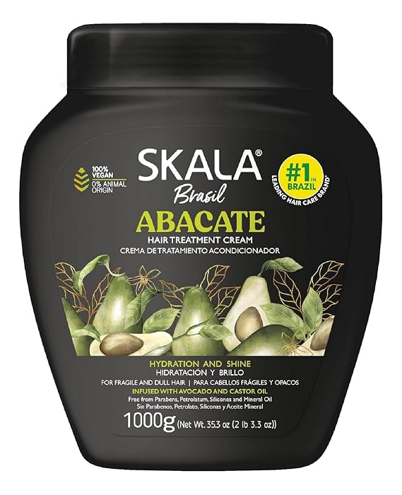 Avocado Hair Cream SKALA Hair Treatment Conditioning (1000g) - Imported from Brazil