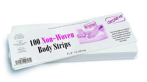 Depileve Body Wax Strips - Hair Removal Waxing Strips for Legs, Arms, Underarms and Bikini - Nonwoven - Pack of 100