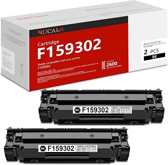 F159302 Toner Cartridge 2-Pack Black: NUC Compatible Replacement for Canon F159302 Printer Cartridge (Up to 2,600 Pages)