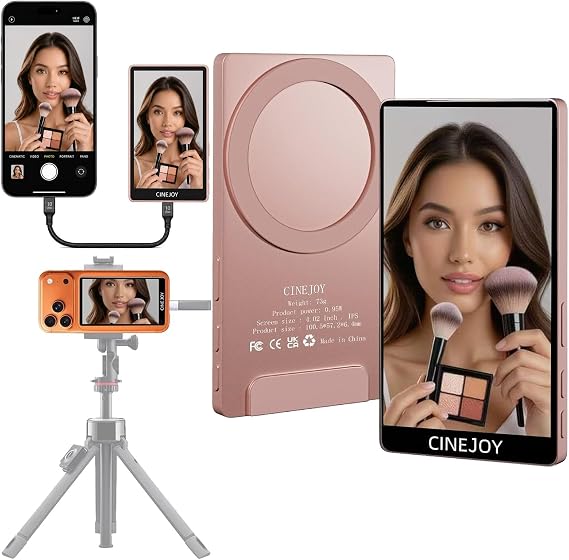 CineJoy M2 Wired Selfie Monitor Screen,for iPhone 15/16/17 (Not for 17air)