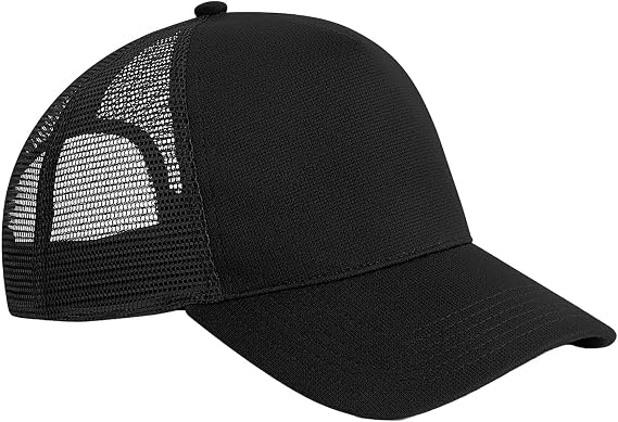 Beechfield B642 Microknit Snapback Trucker Black