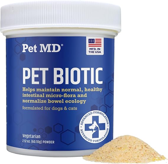 Pet MD Pet Biotic - Prebiotics and Probiotics for Dogs & Cats - 2.12oz