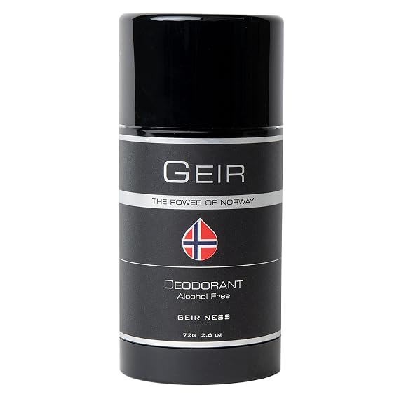Geir Ness Men Deodorant Alcohol and Aluminum Free Deodorant | Alcohol- and aluminum-free, Designed for sensitive skin, Long-lasting odor protection, Light, cool and clean scent