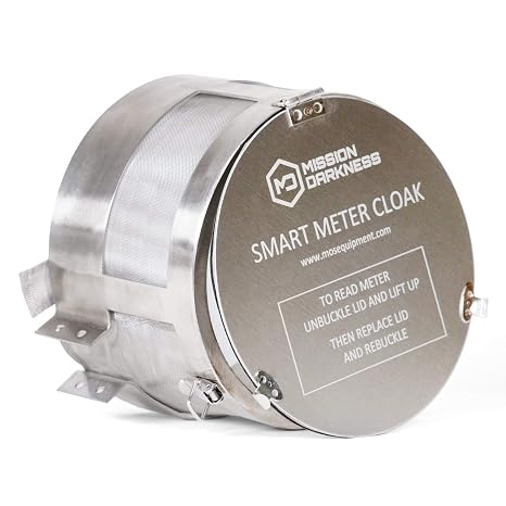 Mission Darkness Smart Meter Cloak // Innovative Flip Lid and Dual Layer Mesh Blocks Harmful RF EMF Radiation Emissions from Electricity "Smart Meters" Advanced Shielding Developed in USA by Experts