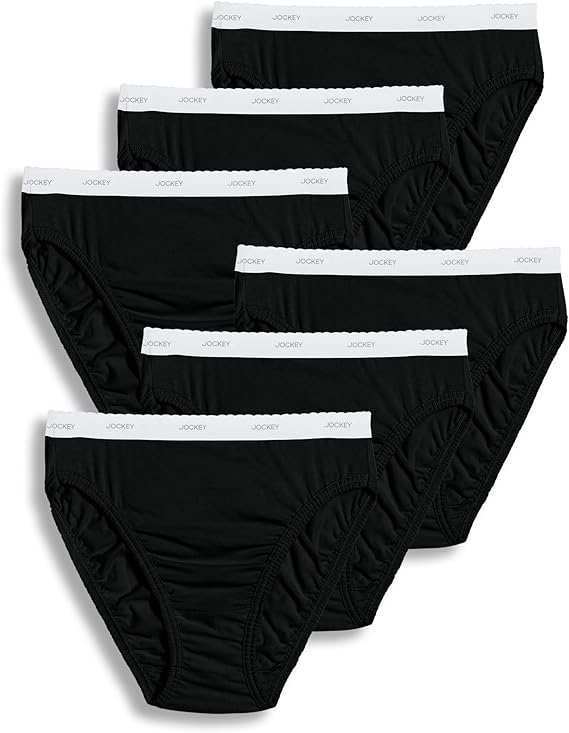 Jockey Women's Underwear 100% Cotton Classic French Cut - 6 Pack