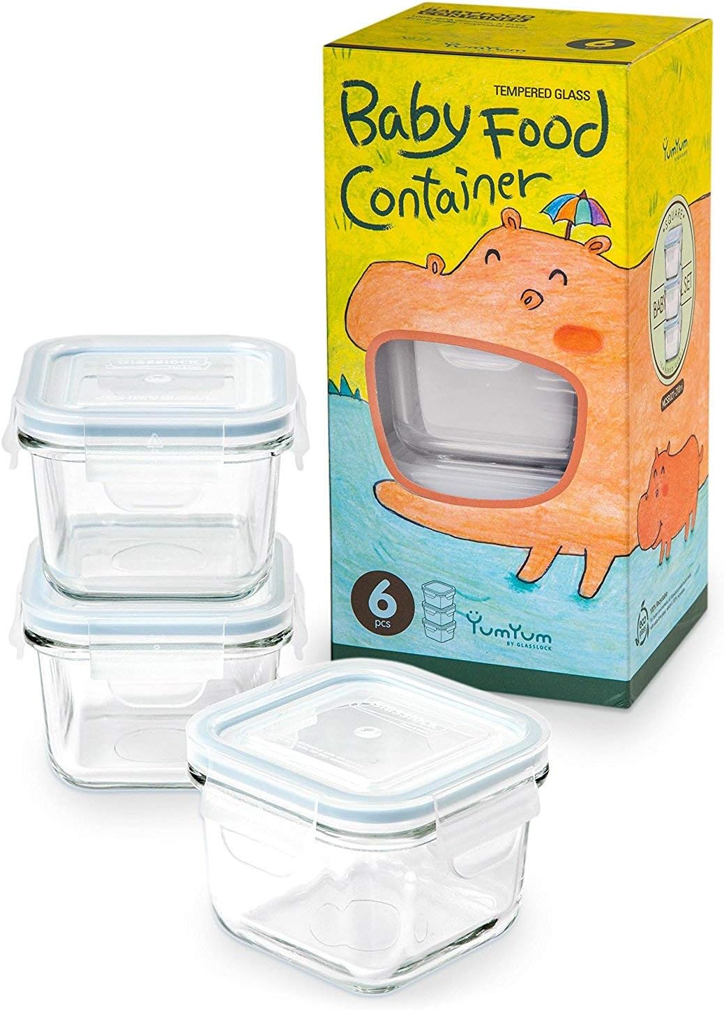 Glasslock Eco Friendly Airtight Spill Proof Baby Meal Food Storage Container