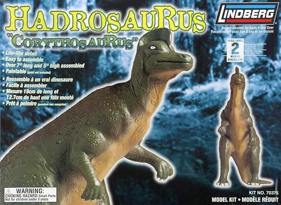 Lindberg 70375 Hadrosaurus Corythosaurus Dinosaur Model Kit