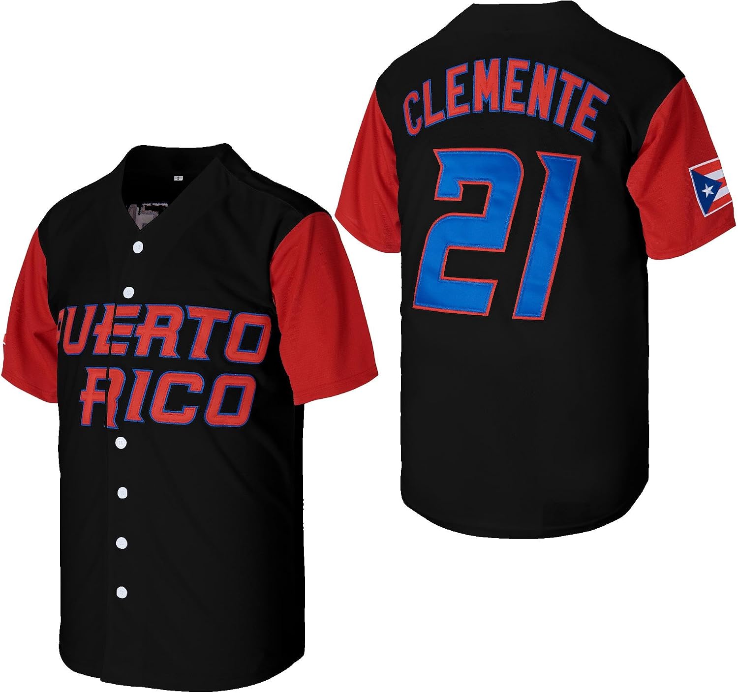 21 Roberto Clemente Puerto Rico Classic Mens Baseball Jersey Stitched