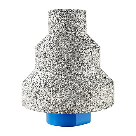 LOZLIN 20/35/55mm Dry Wet Diamond Hole Saw,Vacuum Brazed Step Drill Bit 5/8-11 Thread Anti Chip Hole Opener for Tile Porcelain Granite Marble Quartz Stone Drilling for Angle Grinder