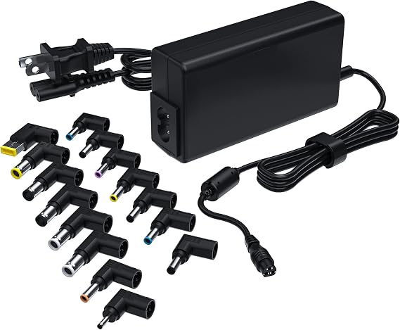 65W 45W Universal Laptop Charger 18-20V with Multi Tips for HP ASUS Lenovo Acer Dell Samsung Toshiba Sony JBL IBM Fujitsu Gateway Notebook Ultrabook Power Adapter with 15 Tips, Extra Long Cable: 2.7M