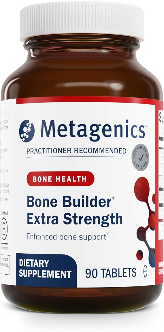 Metagenics Bone Builder Extra Strength, 90 Tablets | Microcrystalline Hydroxyapatite Concentrate (MCHC) with Calcium and Phosphorus, Supports Bone Density and Strength, Non-GMO