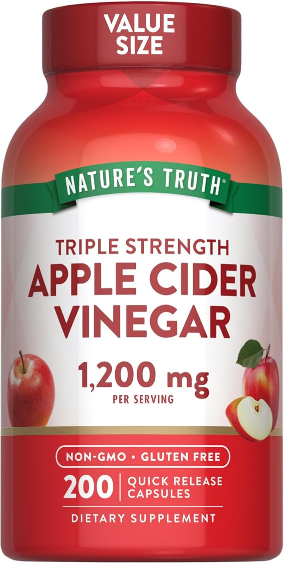 Nature's Truth Apple Cider Vinegar Capsules | 1200mg | 200 Pills