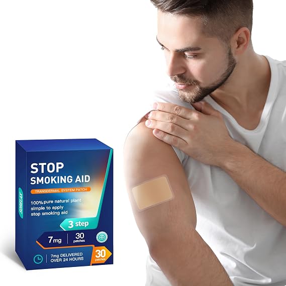 Stop Smoking Patches Step 3, Best Product to Quit Smoking 30 Patches | 7mg Easy and Effective Anti-Smoking Stickers